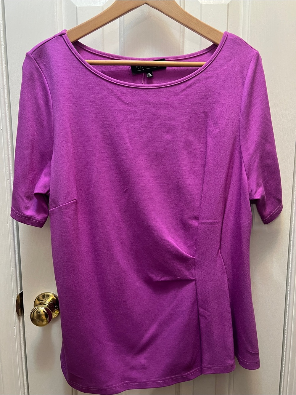 Eloquii Ponte Short-Sleeve Top Sz 16